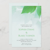 Invitation Verdure luxuriante Mariage vert botanique moderne (Devant / Derrière)