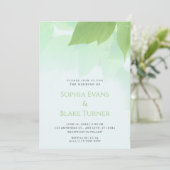 Invitation Verdure luxuriante Mariage vert botanique moderne (Debout devant)