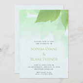 Invitation Verdure luxuriante Mariage vert botanique moderne (Devant / Derrière)