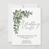 Invitation Verdure mariage Bouquet Eucalyptus Aquarelle (Dos)