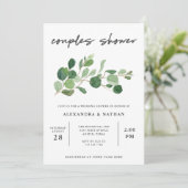 Invitation Verdure minimaliste | Douche Couples (Debout devant)