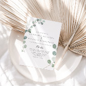 Invitation Verdure minimaliste Eucalyptus Mariage espagnol