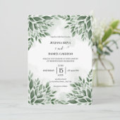 Invitation Verdure minimaliste moderne Eucalyptus Foliage (Debout devant)