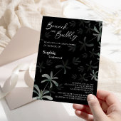 Invitation Verdure Moderne Brunch Noir Mariage Et Bubbly