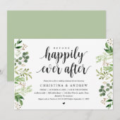 Invitation Verdure Moderne d'Été, Dîner de Répétition de Mari (Devant / Derrière)