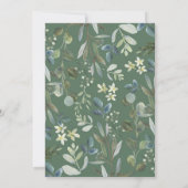 Invitation Verdure moderne Jardin d'or Frissons de fer (Dos)