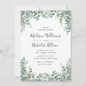 Invitation Verdure moderne | Mariage de cadre botanique (Devant)