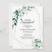 Invitation Verdure Nous sommes fiancés Fête de fiançailles (Devant)