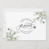 Invitation Verdure Nous sommes mariés Annonce de mariage préc (Dos)