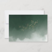 Invitation Verdure Or Feuilles Foliage Aquarelle Détails (Dos)