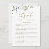 Invitation Verdure Qu'Est-Ce Que La Mariée Portant Le Jeu Mar (Devant)