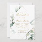 Invitation Verdure Quinceañera (Devant)