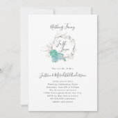 Invitation Verdure Rien de fantaisie Just Love réception seul (Devant)