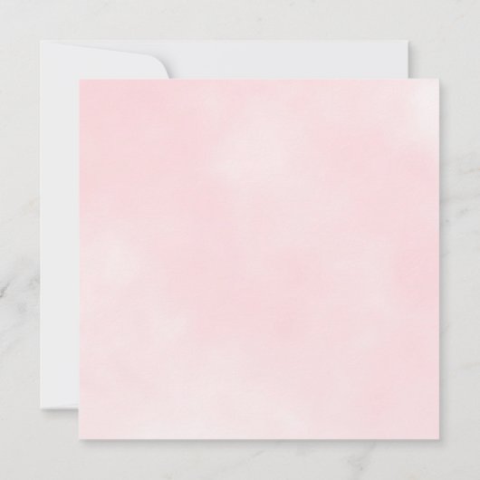 Invitation Verdure rose or bébé fille douche | Saupoudrer (Dos)