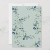 Invitation Verdure rustique Boho Eucalyptus Mariage élégant (Dos)