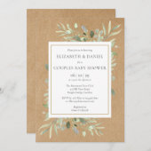 Invitation Verdure rustique Couples Genre Neutre Douche (Devant / Derrière)