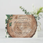 Invitation Verdure rustique et coupe bois Couples Douche (Debout devant)