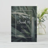 Invitation Verdure rustique Grass printemps doux 16 Anniversa (Debout devant)