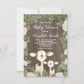 Invitation Verdure rustique mignonne de neutre de baby shower (Devant)
