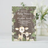 Invitation Verdure rustique mignonne de neutre de baby shower (Debout devant)