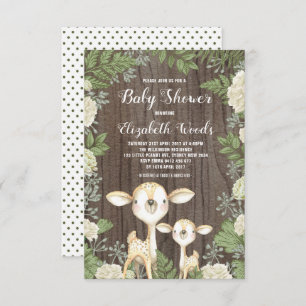Invitation Verdure rustique mignonne de neutre de baby shower