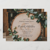 Invitation Verdure rustique & tranche Mariage Couple Douche (Devant / Derrière)