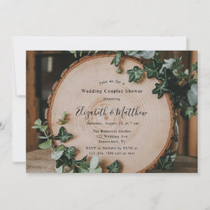 Invitation Verdure rustique & tranche Mariage Couple Douche