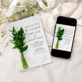Invitation Verdure sur Mariage blanc