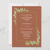 Invitation Verdure sur Mariage en terre cuite (Devant)