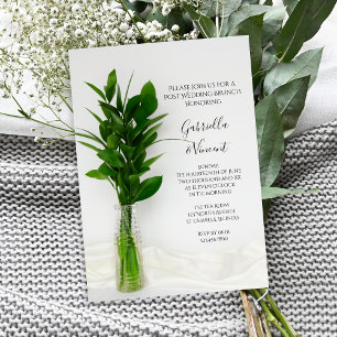 Invitation Verdure sur White Post Mariage Brunch