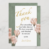 Invitation verdure tendance merci à l'invitation (Devant / Derrière)