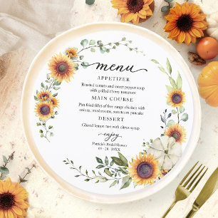 Invitation Verdure Tournesols Automne Mariage de Printemps Me