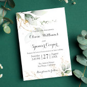 Invitation Verdure Vert & Or Nature Vert Mariage Floral