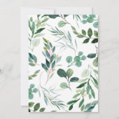 Invitation Verdure Wreath Safari Animaux Baby shower (Dos)