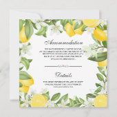 Invitation Verger de Citron All in One Mariage (Dos)