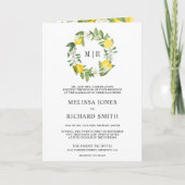 Invitation Verger de Citron Rustique Code QR Mariage (Devant)