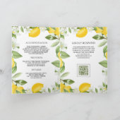 Invitation Verger de Citron Rustique Code QR Mariage (Intérieur)