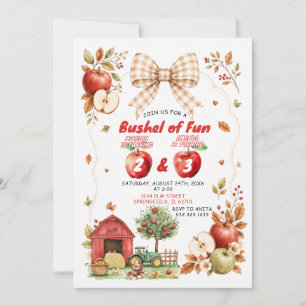 Invitation Verger de Pommes d'Automne Anniversaire Fraternel