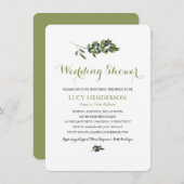 Invitation Verger d'olive aquarelle | Wedding shower (Devant / Derrière)