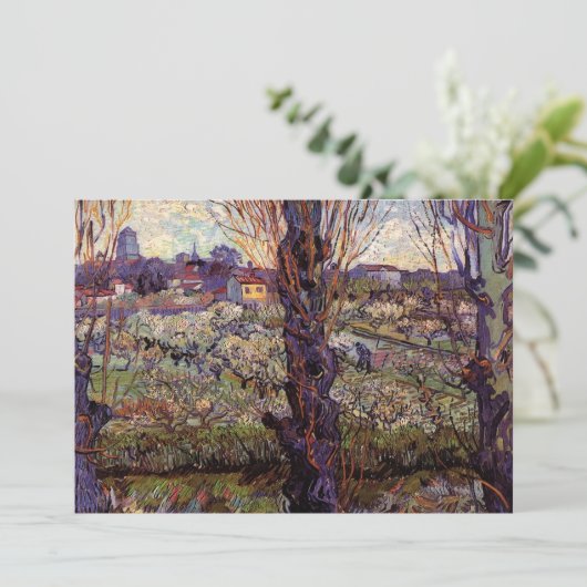 Invitation Verger en fleurs, Arles de Vincent van Gogh (Debout devant)