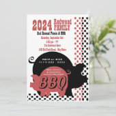 Invitation Vérificateur de rôti de barbecue ou de porc (Debout devant)