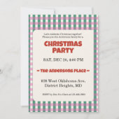 Invitation Vérifications tendance de Noël Personnaliser la fê (Devant)