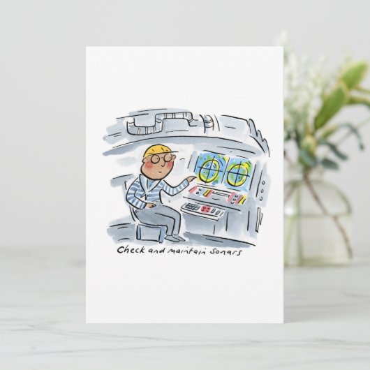 Invitation Vérifier et entretenir les sonars (Debout devant)