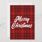 Invitation Vérifier la fête de Noël rouge noir blanc (Dos)