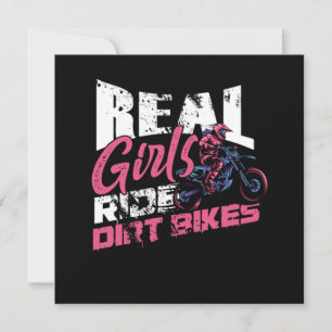 Invitation Véritable Filles Ride Vélos Dirt Moto Motocross Gi