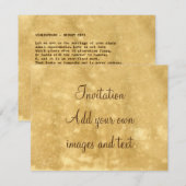 Invitation Véritable machine à écrire Sonnet 116 (CXVI) de Sh (Devant / Derrière)