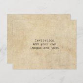 Invitation Véritable machine à écrire Sonnet 18 de Shakespear (Devant / Derrière)