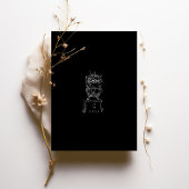 Invitation Véritable Mariage d'ornement noir et blanc