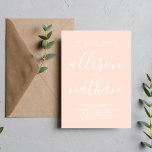Invitation Véritable Mariage minimaliste de flush de simplici<br><div class="desc">Cette faire-part de mariage simple et magnifique est parfaite pour le minimaliste en nous tous ! Veuillez me contacter si vous désirez de l'aide pour customiser la partie texte de ce faire-part de mariage.</div>