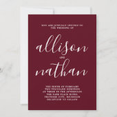 Invitation Véritable simplicité 1 Mariage minimaliste en bois (Devant)